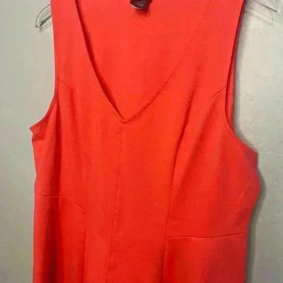Torrid Neon Orange Peplum Pullover Sleeveless Top 1 1X 14/16 - Picture 3 of 5